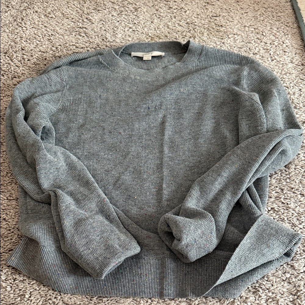 LOFT women’s Heather Gray Crewneck Sweater